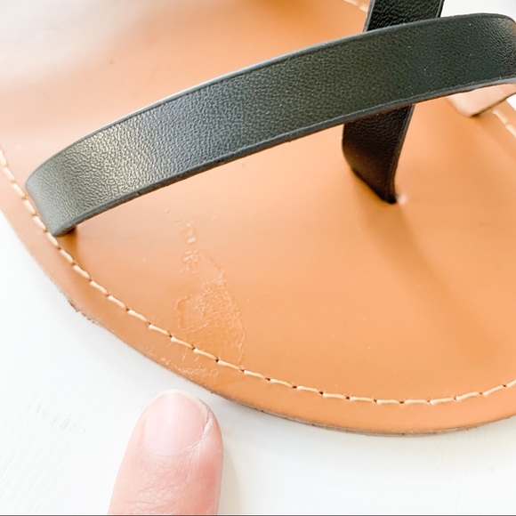 Steven Ella Black Toe Strap Sandal B16233 - Picture 7 of 8